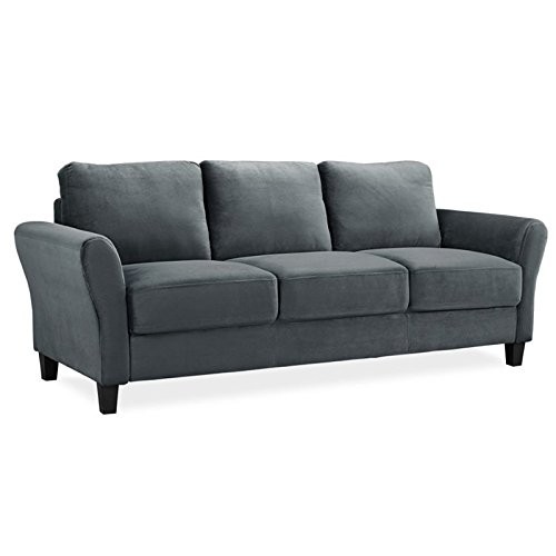Lifestyle Solutions Watford Sofa, 78.8" W x 31.5" D x 33.9" H, Dark Grey