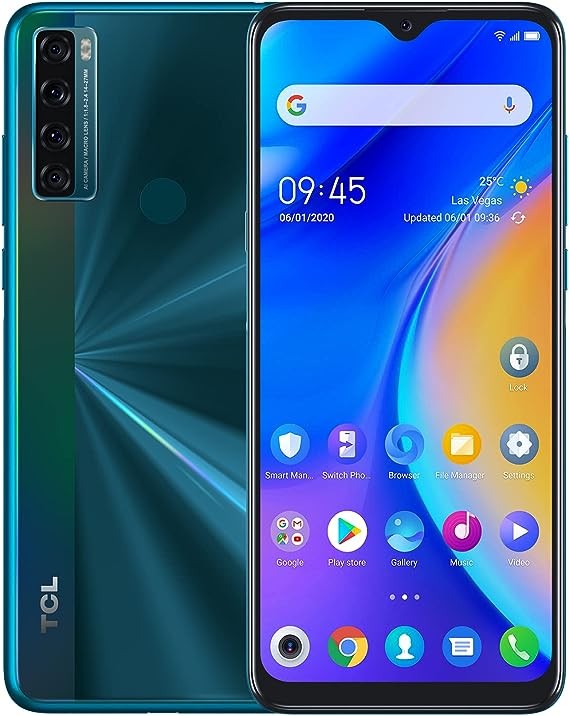 TCL 20 SE Android 11 Smartphone Unlocked Cell Phone 6.82” HD+ Display 4GB+128GB 5000mAh 48MP Quad Camera Dual Speakers Octa-Core US Verison 4G Compatible for AT&T T-Mobile (Aurora Green)