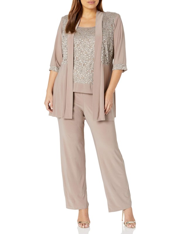 Women's Plus Size Lace Pant Set