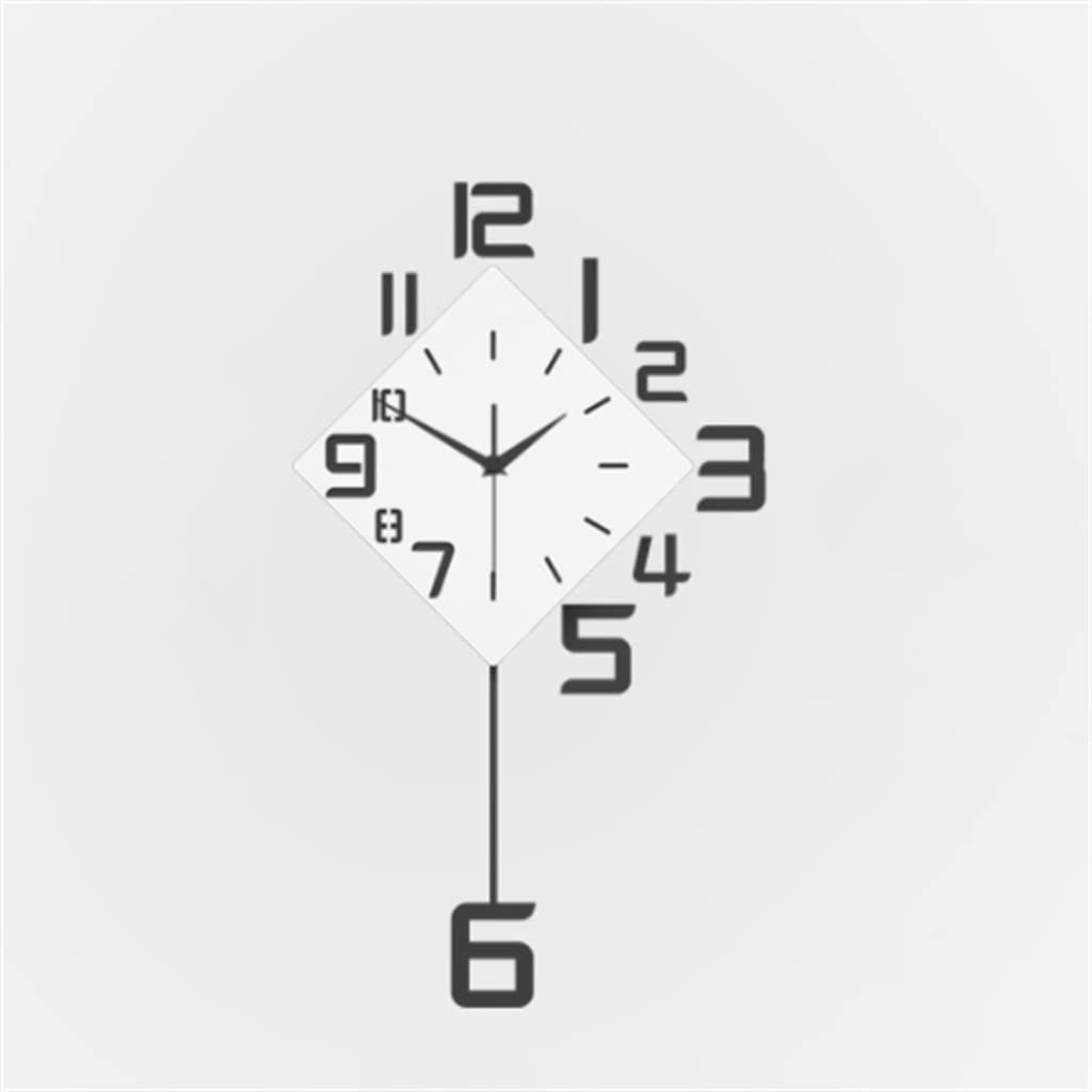 N/A Pendulum Clock Silent 3D Sticker Digital Clock Wall Watch for Living Room Kitchen Decorative Clock