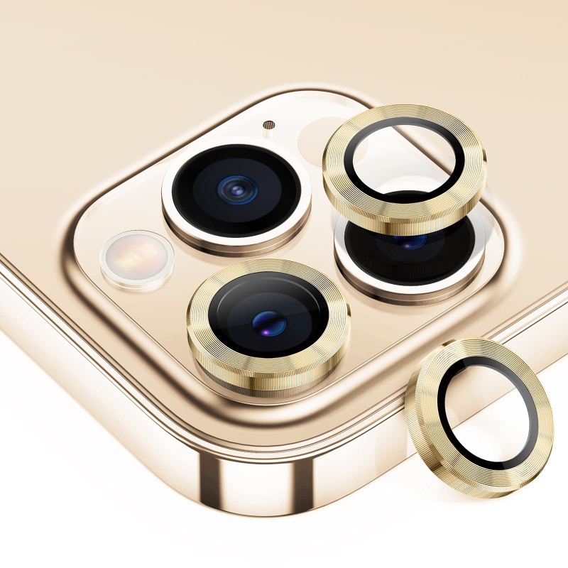 Tensea for iPhone 13 Pro - iPhone 13 Pro Max Camera Lens Protector, 9H Tempered Glass Camera Cover Screen Protector Metal Individual Ring for iPhone 13Pro 6.1 inch iPhone 13 ProMax 6.7 inch 2021