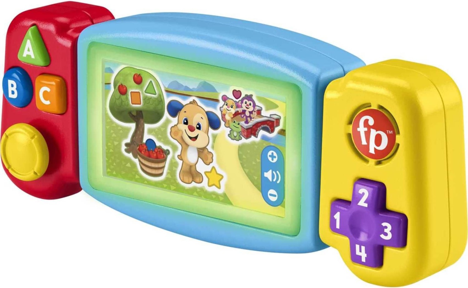 Fisher-Price Laugh & Learn Pretend Video Game Toddler Toy with Lights Sounds and Educational Songs, Fine Motor Toy, Twist & Learn Gamer