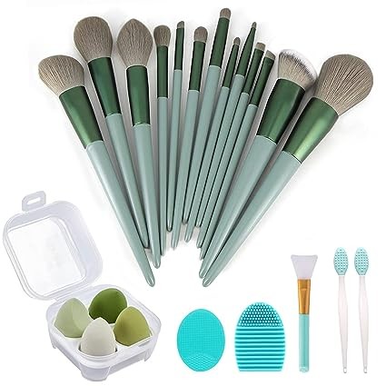 Makeup Brushes 22 Pcs Makeup Kit,Foundation Brush Eyeshadow Brush Make up Brushes Set (Green, 22 Piece Set Large)