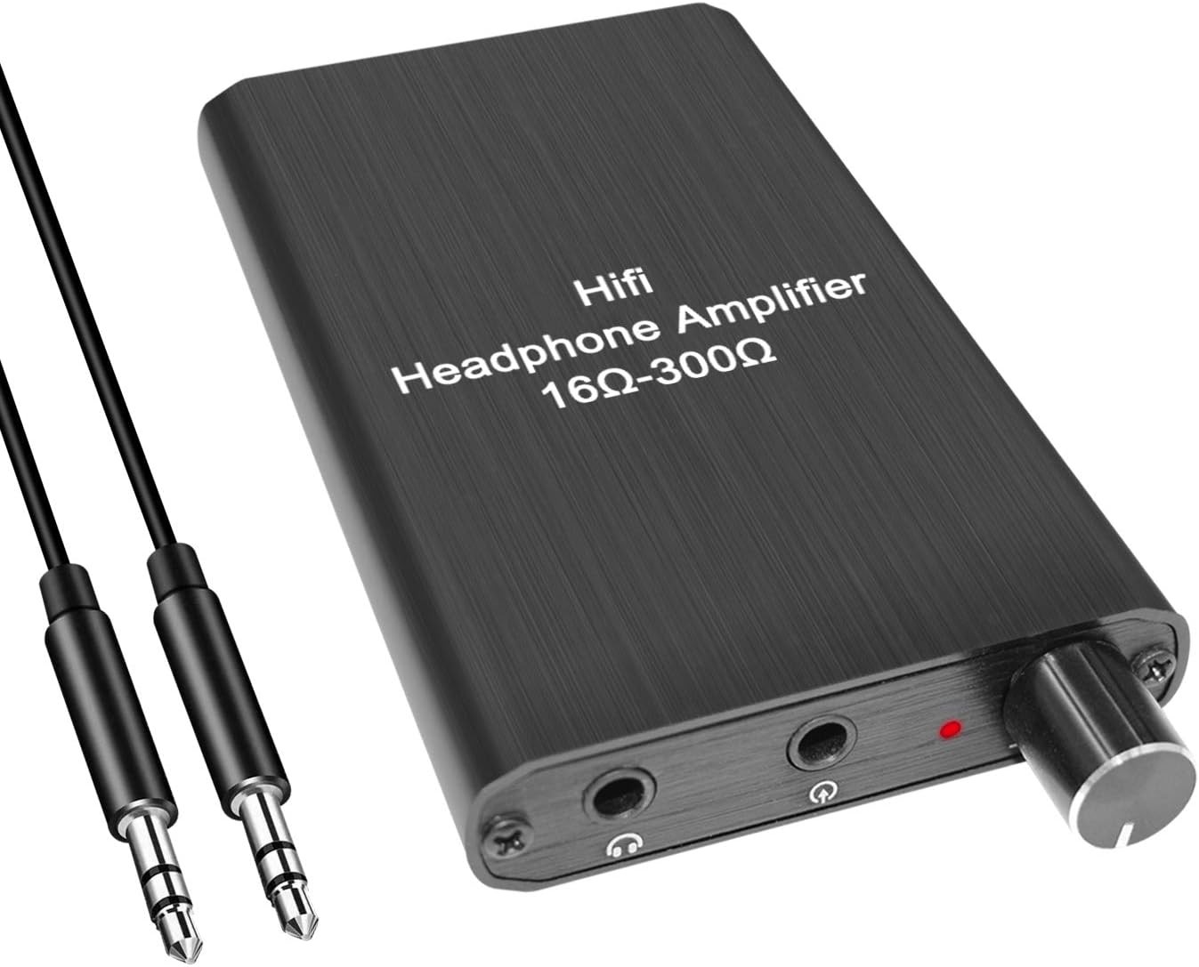 Headphone Amplifier Portable 3.5 mm Audio Amp with Lithium Battery for MP3, MP4, Tablets， Smart Phone, Digital Player, Computer PC