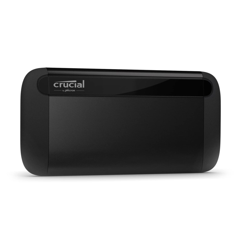Crucial X8 2TB Portable SSD – Up to 1050MB/s – USB 3.2 – External Solid State Drive, USB-C, USB-A – CT2000X8SSD9, Black