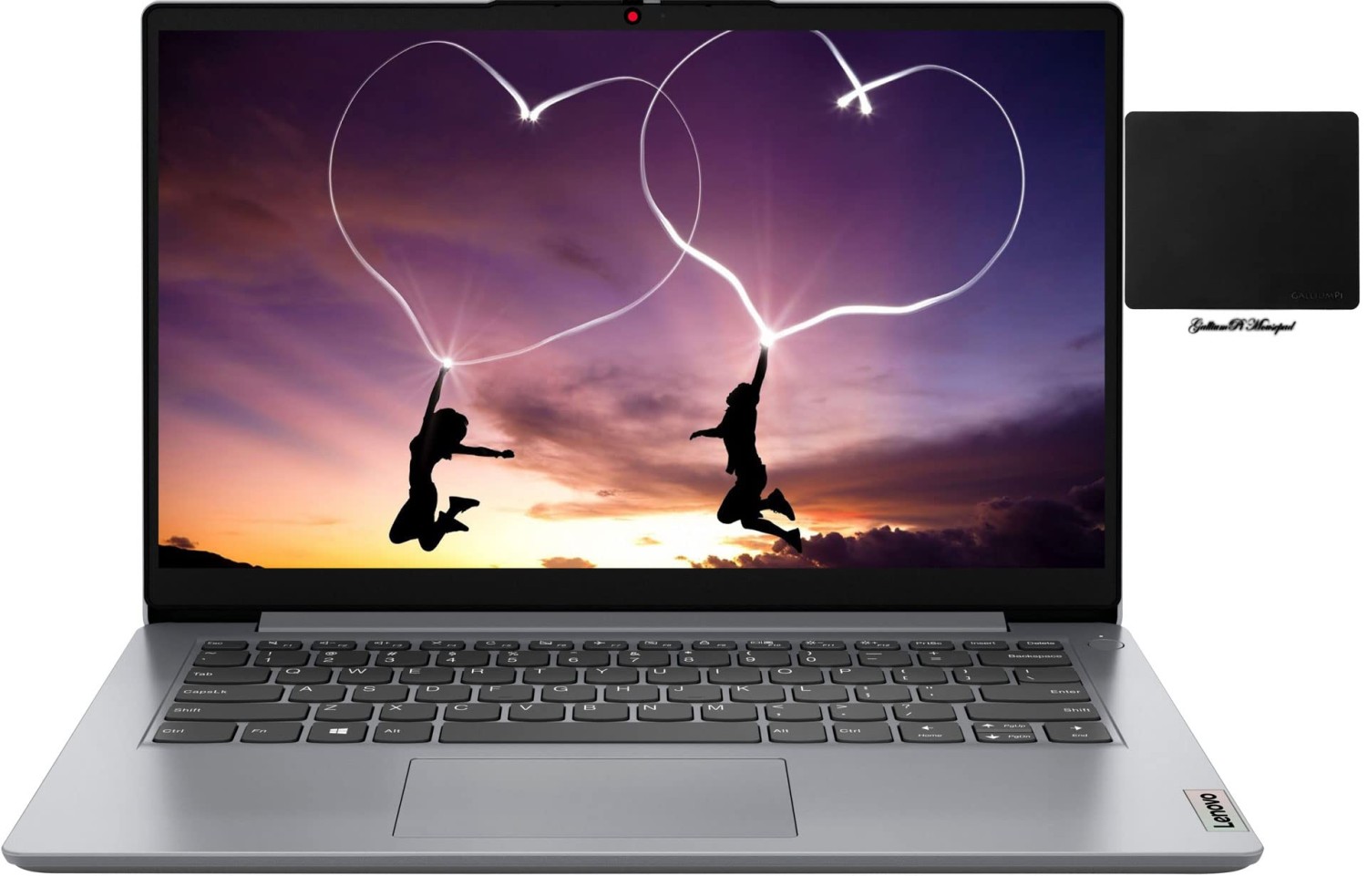 Lenovo 14” 1i HD Laptop, Intel Dual Core Celeron N4020, 4GB RAM, Webcam, HDMI, 1Year Office 365, 64GB eMMC Bundle w/ 256GB NVME SSD and GalliumPi Mousepad