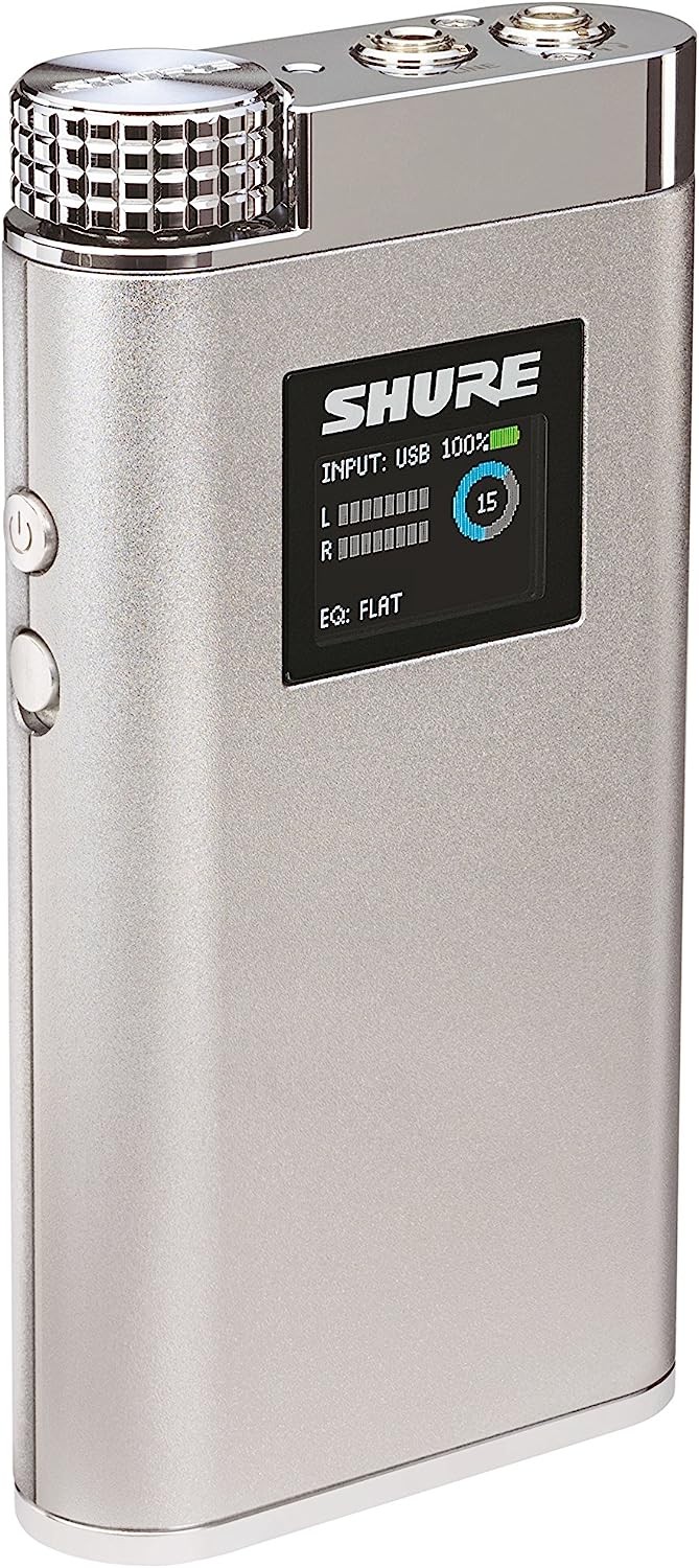 Shure SHA900 Portable Listening Amplifier, Enhanced Audio Control with DAC Conversion for use In-Line between Digital Audio Sources and Headphones or Earphones, includes 4-Band Parametric EQ