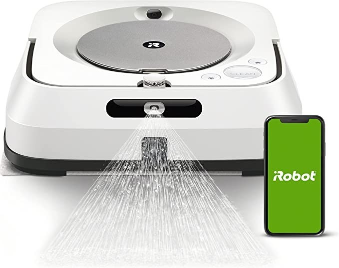 iRobot Braava Jet M6（6110） 拖地机器人-Wi-Fi连接，精密喷射喷雾，智能映射，可与Alexa配合使用，是多房间，整理和恢复的理想选择