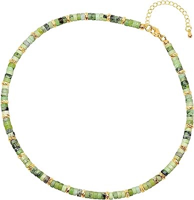 Womens Heishi Stone Bead Surfer Choker Necklace  (0 评论)
