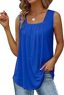 Summer Tank Tops for Women Sleeveless Chiffon Blouses Ruffle Elegant