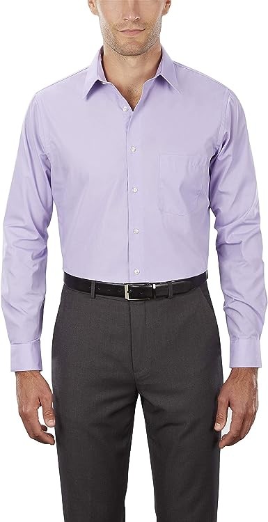 Van Heusen Men's Dress Shirt Regular Fit Poplin Solid