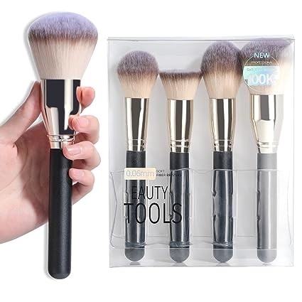 BS-MALL Makeup Brush Set 4 Pcs Premium Foundation Synthetic Powder Concealers Makeup Brushes Big Cosmetic Brushes