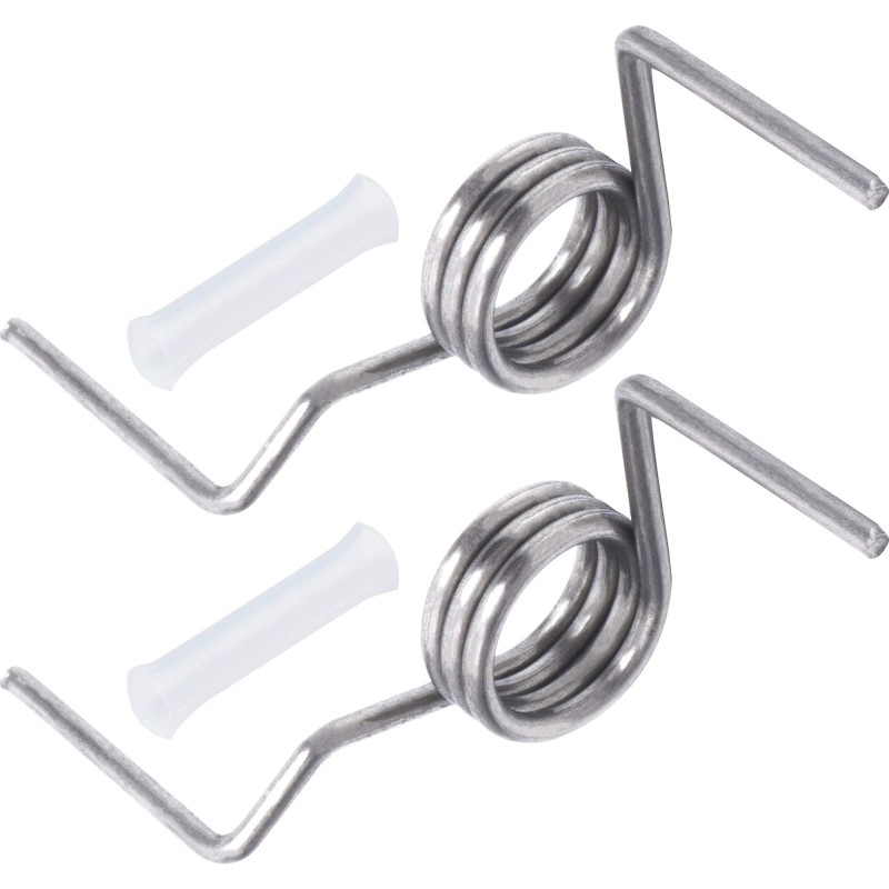 DA81-01345B & DA81-01346A Refrigerator French Door Spring and White Sleeves Pin Set Replacement by BlueStars - Exact Fit for Samsung Refrigerators Models RF267AFWP RF267HERS RF268ABBP RF268ABPN