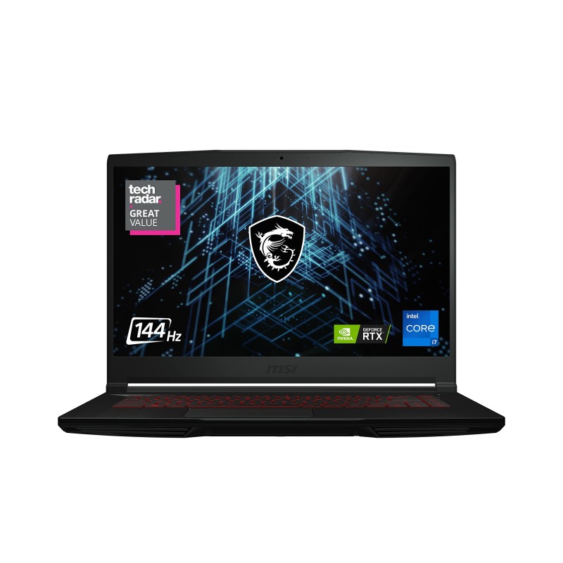 MSI GF63 15.6" 144Hz Gaming Laptop: Intel Core i7-11800H RTX 3050 TI 16GB 512GB NVMe SSD Win11 (11UD-260)
