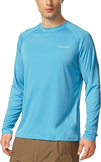 BALEAF Men's Sun Protection Shirts UV SPF UPF 50+ Long Sleeve Rash Guard Fishing Running Quick Dry Lightweight