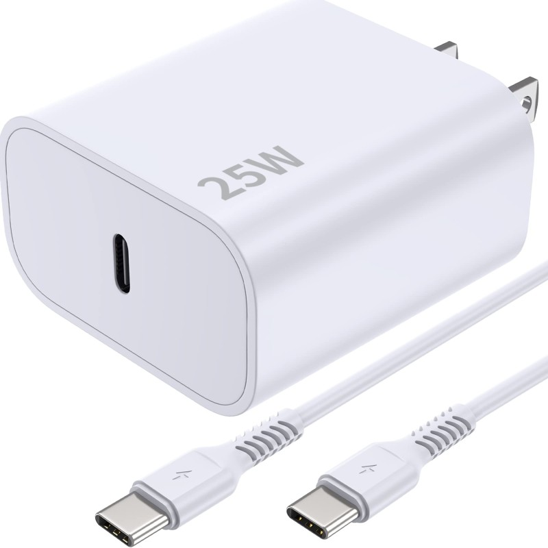 iPad Pro Charger Cord 25W USB-C Fast Charger Type C Charger Block USBC Wall Charger for Apple iPad Air 4/5th, iPad Pro 12.9/11 inch, New iPad Mini 6 Charger with 6FT USB-C to USB-C Charging Cable