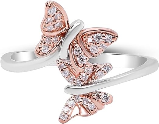 Gin & Grace 925 Sterling Silver Natural White diamond Ring for women| The Ring is designed by the Smithsonian| Diamond Ring for Girl, Women and her.