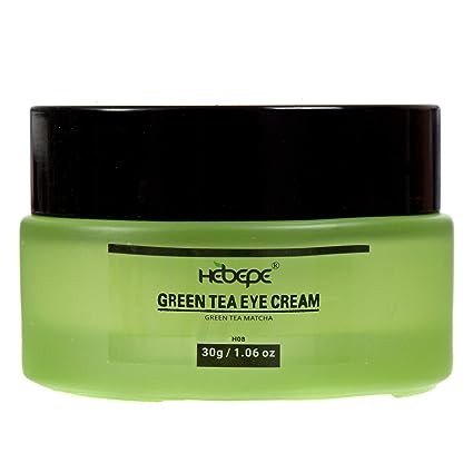 Hebepe Green Tea Matcha Eye Cream, with Hyaluronic Acid, Collagen, Vitamin C, E, B5, Cacao Extract, Diminish Dark Circles, Puffiness, Fine Lines, and Wrinkles