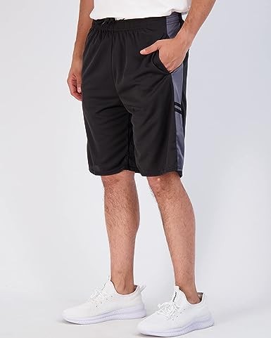 Real Essentials 5 Pack: Men's Mesh Athletic Performance Gym Shorts with Pockets (S-3X)