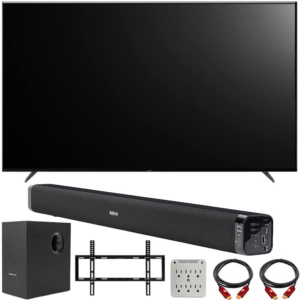 Sony XR85X90K Bravia XR 85" X90K 4K HDR Full Array LED Smart TV (2022 Model) Bundle with Deco Gear Home Theater Soundbar with Subwoofer, Wall Mount Accessory Kit, 6FT 4K HDMI 2.0 Cables and More  (0 评