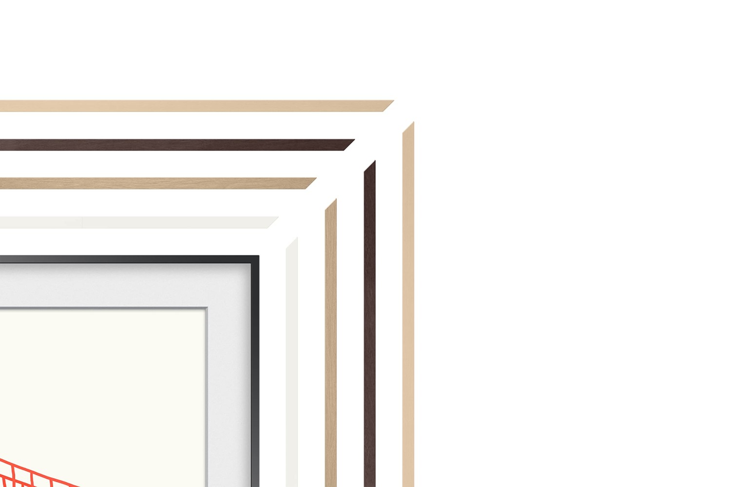 SAMSUNG 55” The Frame Customizable Bezel for TV, Magnetic Mount, Match Television to Room Décor, Interchangeable Designs and Colors, Modern Beige, VG-SCFA55BEBZA, 2021