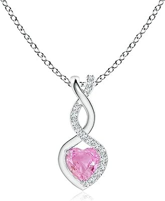 Natural Tanzanite Infinity Heart Pendant Necklace for Women, Girls in Sterling Silver/14K Solid Gold/Platinum Birthstone Jewelry Gift for Her | Birthday | Anniversary