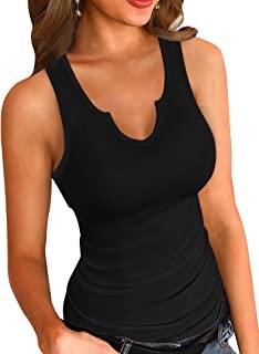 Tank Tops for Women Summer Sleeveless Shirts Ribbed Slim Fitted Tops