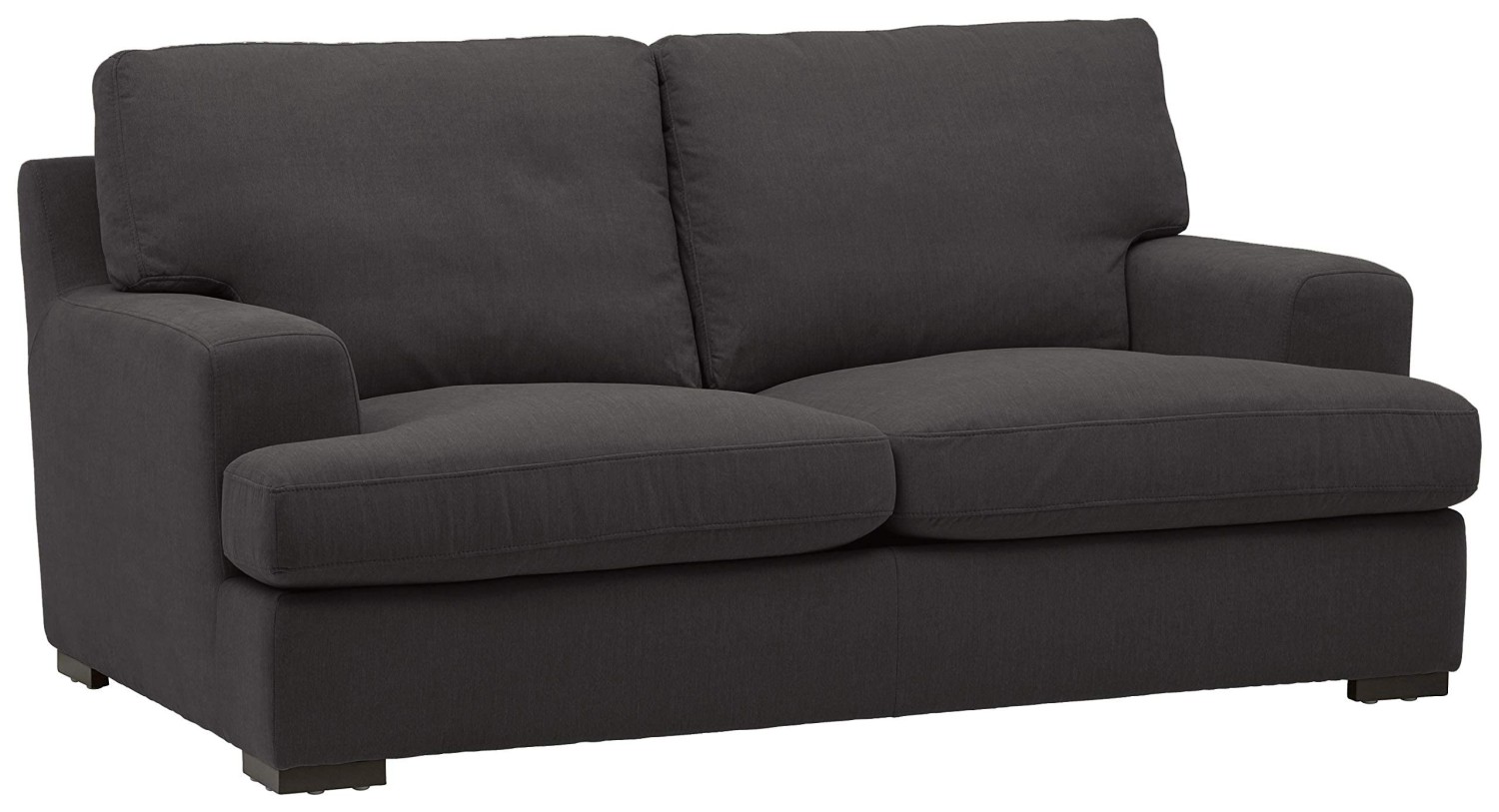 Amazon Brand – Stone & Beam Lauren Down-Filled Oversized Loveseat Sofa, 74"W, Pepper