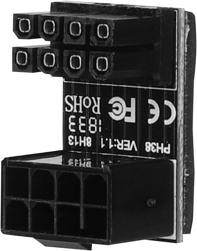 ASHATA 8pin Graphics Card Power Connector (180° Turning),Computer Cables Graphics Card Power Supply Connector 8PIN Adapter 180° Turning(PH38A)