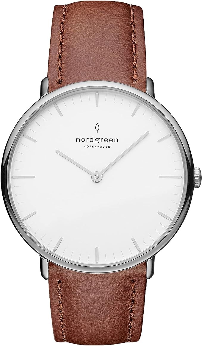 Nordgreen Native Scandinavian Silver Watch with Interchangeable Straps