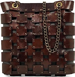 Leather Tote Bag for Women Shoulder Bag Handmade Brown Purse – Time Resistance