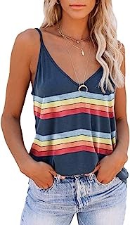 Halter Tops for Women Summer Sleeveless Tank Tops Cute Floral Printed Racerback Basic Cami Tee Shirts