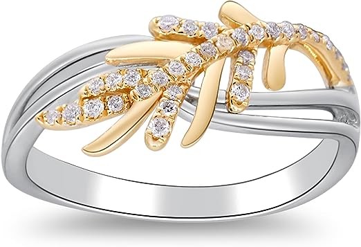 Gin & Grace 925 Sterling Silver Natural White diamond Ring for women| The Ring is designed by the Smithsonian| Diamond Ring for Girl, Women and her.