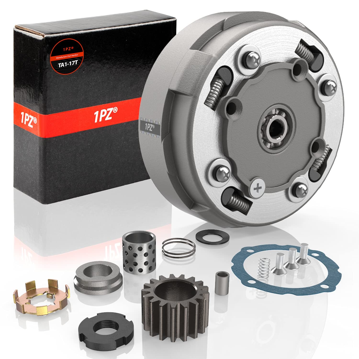 1PZ TA1-17T 17 Teeth Semi Automatic Clutch Assembly for 50cc 110cc 125cc 135cc ATV Quad Go Kart Dirt Bike Roketa Kazuma JCL NST SUNL Taotao