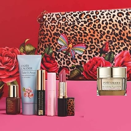 Estee Lauder 7pcs REVITALIZING SUPREME GLOBAL ANTI AGING Firm & Glow Gift Set Includes Advanced Night Repair Serum (Worth $154 Value)